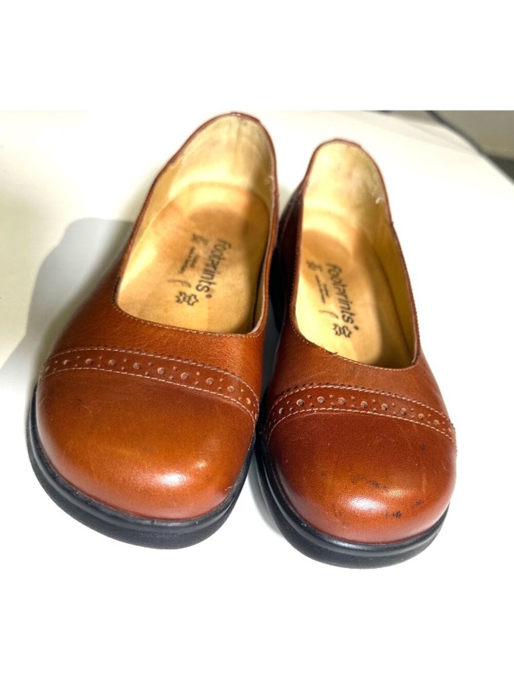 Footprints By Birkenstock Brown Leather Flat Sze 37 Comfort Footbed Made Germany - Picture 4 of 12